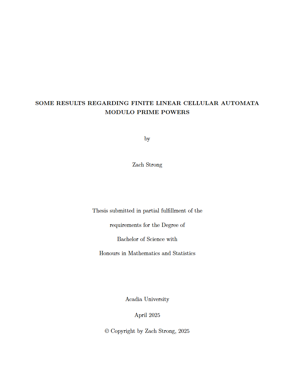 Boring Cover Page